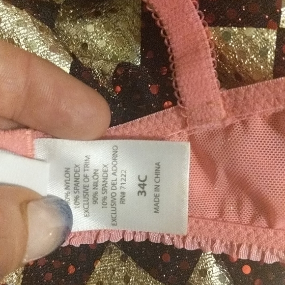 JESSICA SIMPSON Flirty Sexy Bra Pink Floral Lace - Picture 14 of 15